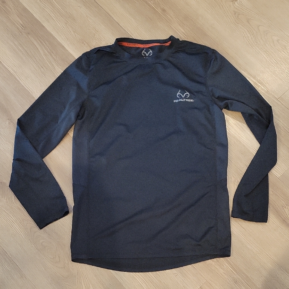 Realtree Mens Small Black Base Layer